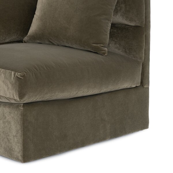 Elise Sectional Corner Piece (Olive) Macro 4